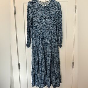 zara blue pattern dress Boden Women's Zara Cross Waist Jersey Dress in Blue